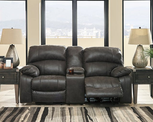 Dunwell Power Reclining Loveseat with Console - Tallahassee Discount Furniture (FL)