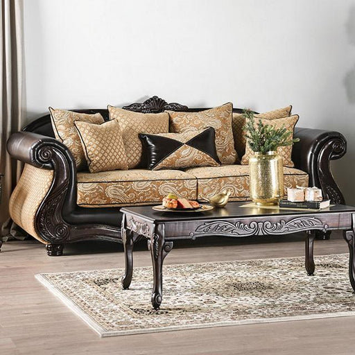 Aislynn Gold/Espresso Sofa image