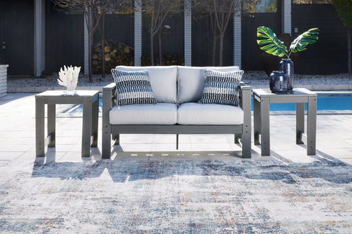 Amora Outdoor Loveseat with Cushion - Tallahassee Discount Furniture (FL)