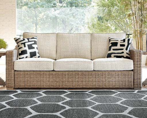 Beachcroft Outdoor Sofa with Cushion - Tallahassee Discount Furniture (FL)