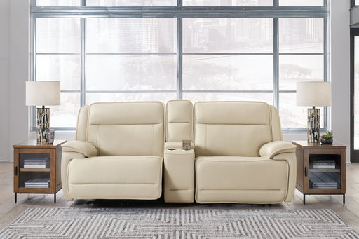 Double Deal Power Reclining Loveseat Sectional with Console - Tallahassee Discount Furniture (FL)