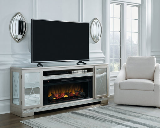 Flamory 72" TV Stand with Electric Fireplace - Tallahassee Discount Furniture (FL)